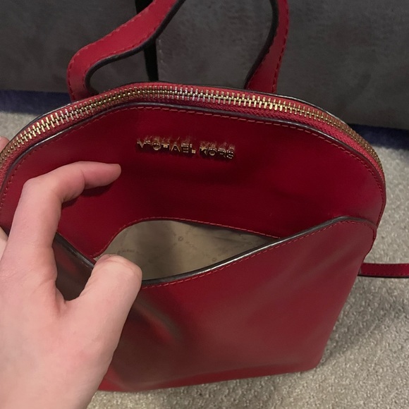 Michael Kors, red backpack
